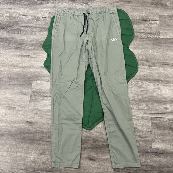 RVCA Pants Mens Large Green Spectrum Pull On Athletic - Picture 1 of 6